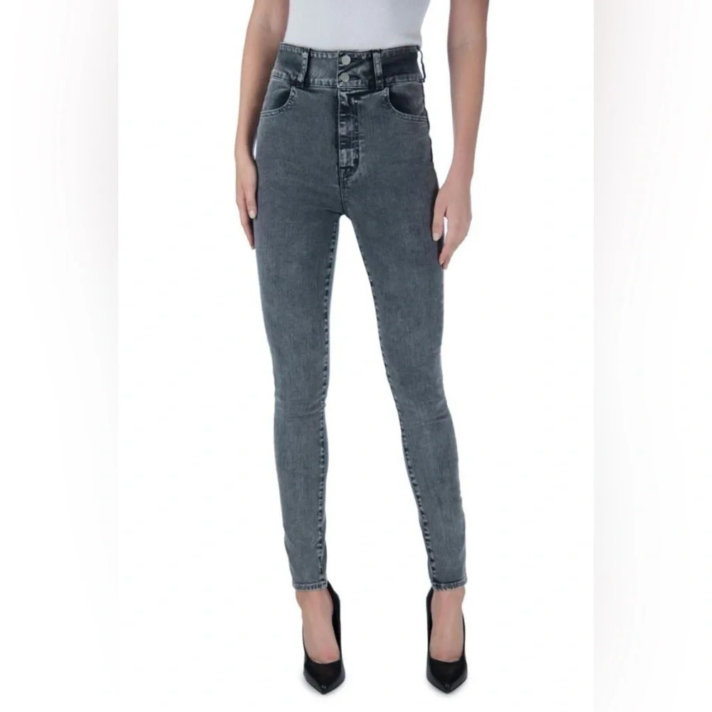 NWOT J BRAND X Elsa Hosk Saturday High Rise Skinny Jeans Everyday Black Denim 26